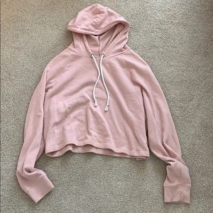 Pink cropped hoodie
